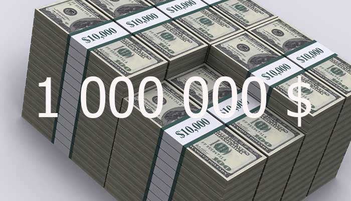1 millioner jackpott gevinst lotteri